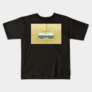 Beige Tiki Tongue Mask! Kids T-Shirt